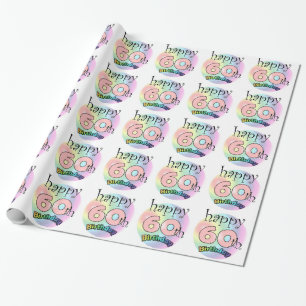 Happy 60th Birthday (Pink) Wrapping Paper