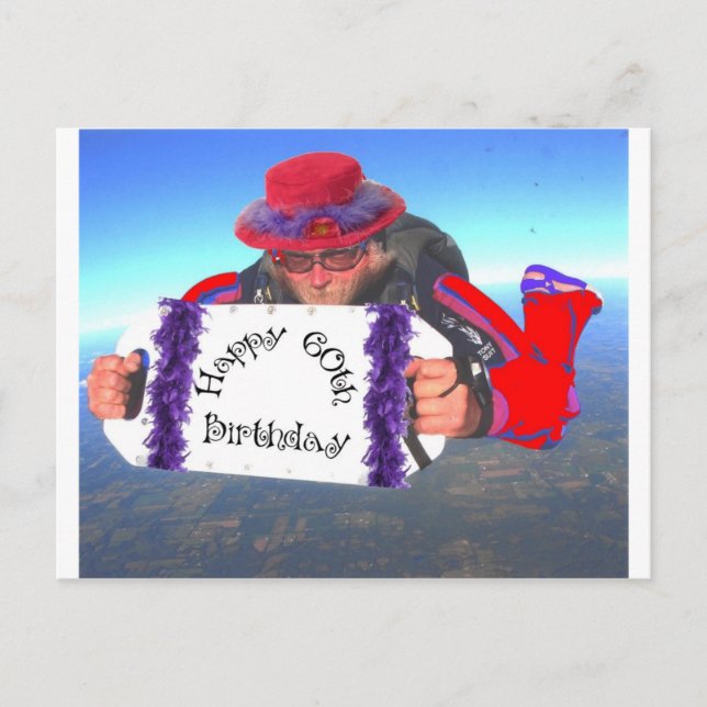 Happy 60th Birthday Postcard (Front)