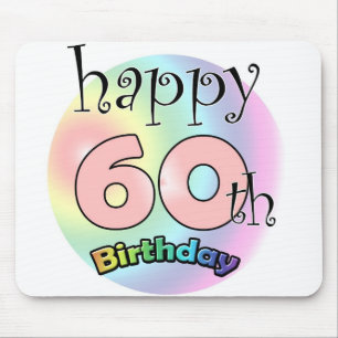 Happy 60th birthday (roze) mouse pad