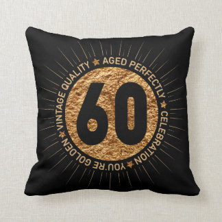 HAPPY 60TH BIRTHDAY THROW PILLOW