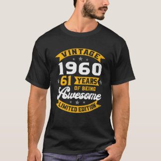 Happy 61St Birthday Vintage 1960 Limited Edition 6 T-Shirt