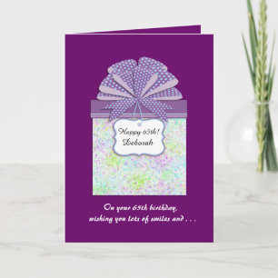 Happy 65th Birthday 3 Panel Card