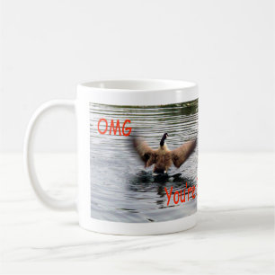 Happy 65th Birthday Goose flapping Coffee Mug