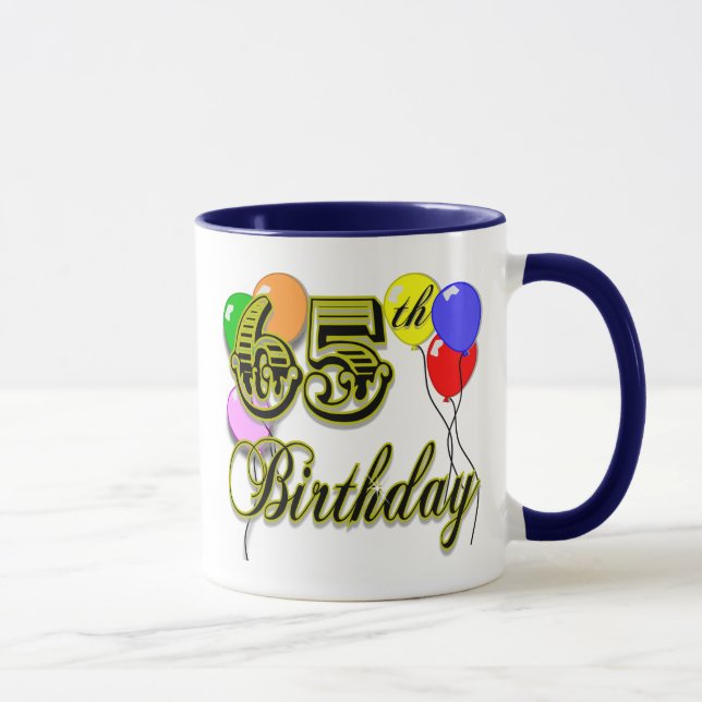 Happy 65th Birthday Merchandise Mug (Right)