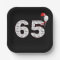 Happy 65th Birthday On Black Paper Plate