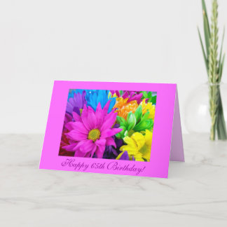 Happy 65th Birthday Recycled  Greeting Card