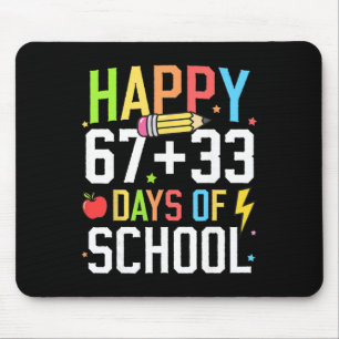 Happy 67 33 Days Of School 100th Day Of School Kid Mouse Pad