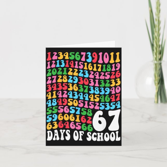 Happy 67 Days Of School 67th Day Smarter Six Seven Card (Front)