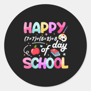 Happy 67 Days Of School 67th Day Smarter Six Seven Classic Round Sticker