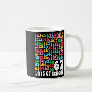 Happy 67 Days Of School 67th Day Smarter Six Seven Coffee Mug