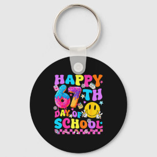Happy 67 Days Of School 67th Day Smarter Six Seven Keychain
