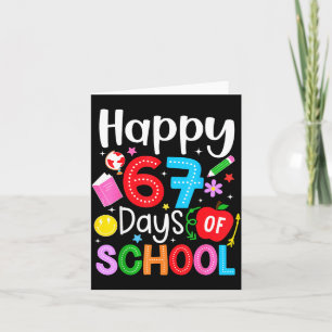 Happy 67 Days Of School Funny Six Seven Meme Teach Card