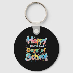 Happy 67 Days Of School Math Equation Teacher Six Keychain