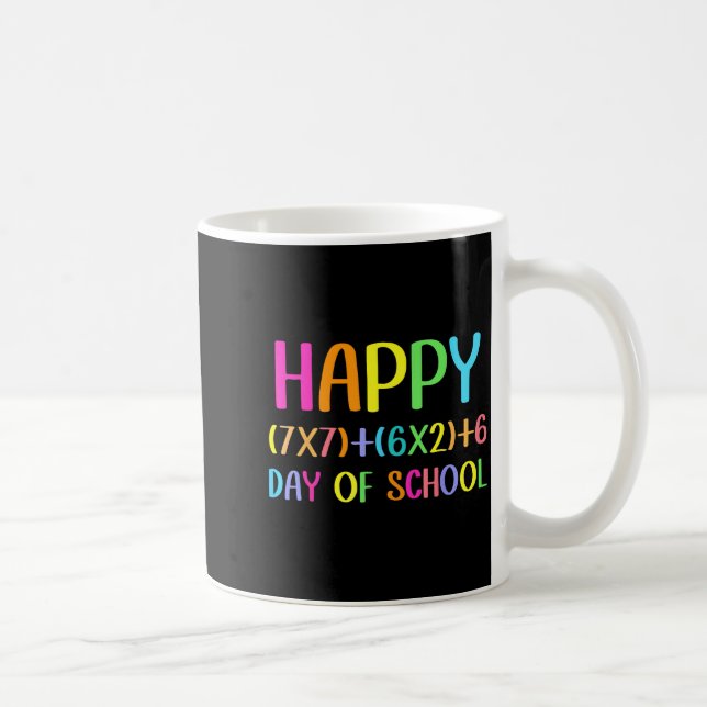 Happy 67 Days Of School Math Teacher Students Six  Coffee Mug (Right)