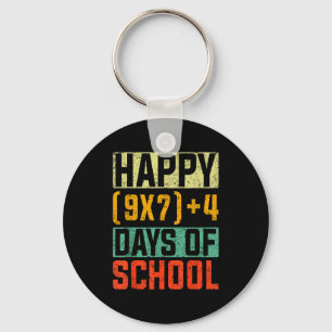 Happy 67 Days Of School Math Teacher Students Six Keychain