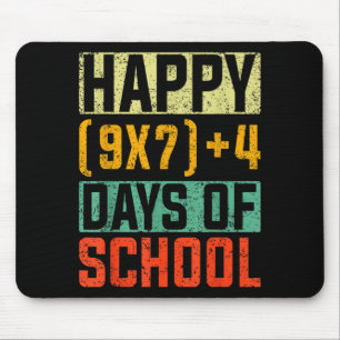 Happy 67 Days Of School Math Teacher Students Six Mouse Pad