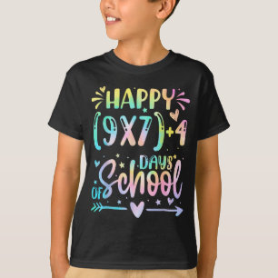 Happy 67 Days Of School Math Teacher Students Six T-Shirt