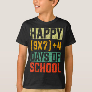 Happy 67 Days Of School Math Teacher Students Six T-Shirt