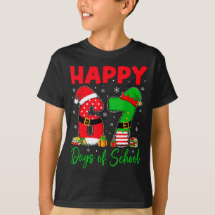 Happy 67 Days Of School Six Seven 67 Christmas San T-Shirt