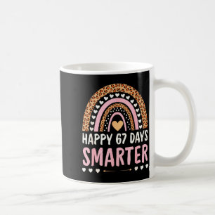 Happy 67 Days Smarter 67th Day Of School Rainbow G Coffee Mug