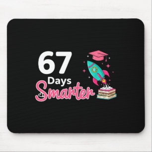 Happy 67 Days Smarter School Student Teacher Kids  Mouse Pad