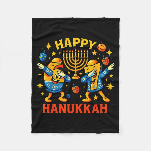 Happy 67 Hanukkah Funny Holiday Meme Design  Fleece Blanket (Front)
