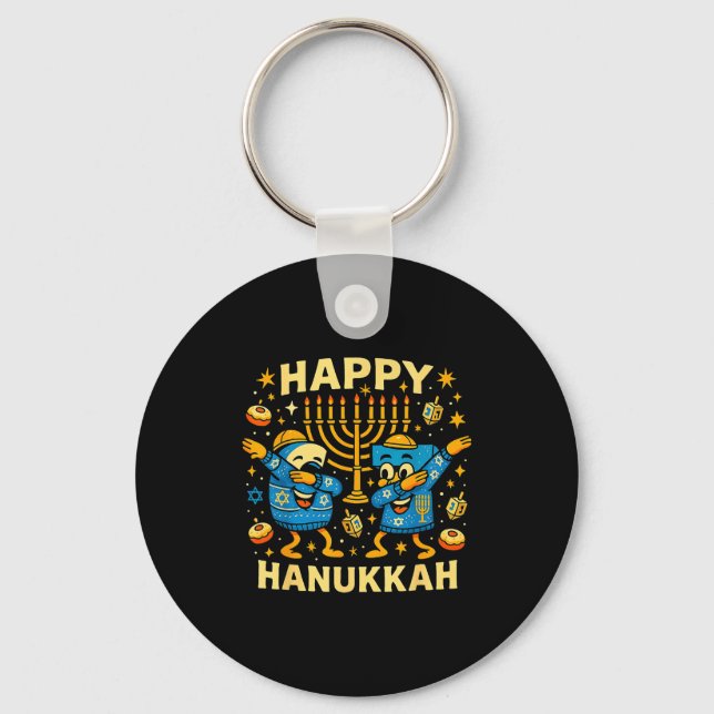 Happy 67 Hanukkah Funny Holiday Meme Design  Keychain (Front)
