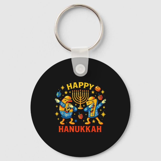 Happy 67 Hanukkah Funny Holiday Meme Design  Keychain (Front)