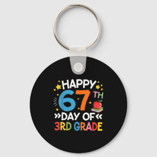 Happy 67th Day Of 3rd Grade Teachers 67 Days Of Sc Keychain