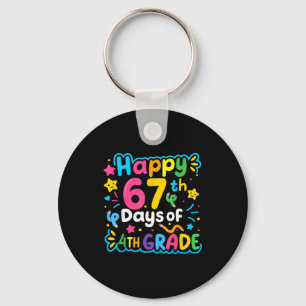 Happy 67th Day Of 4th Grade School Meme 67 Kids Te Keychain