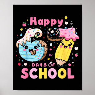 Happy 67th Day Of School Cute Ice Cream 100 Days S Poster