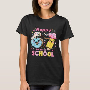 Happy 67th Day Of School Cute Ice Cream 100 Days S T-Shirt