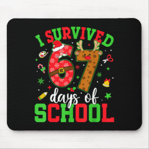 Happy 67th Day Of School Funny Christmas 67 Meme S Mouse Pad