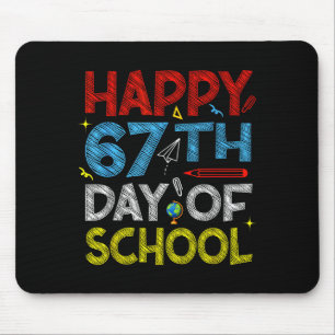 Happy 67th Day Of School - Funny Students Teachers Mouse Pad