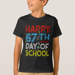 Happy 67th Day Of School - Funny Students Teachers T-Shirt