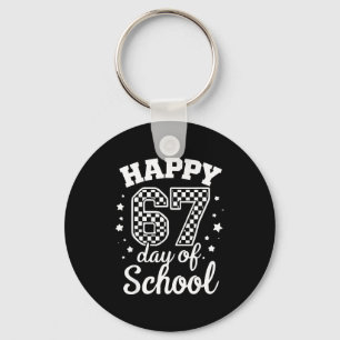 Happy 67th Day Of School Students Teacher Kids 100 Keychain