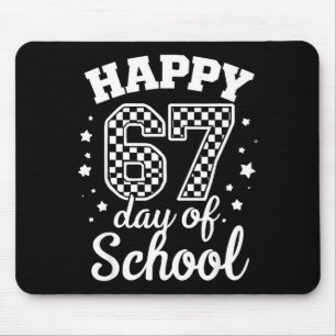 Happy 67th Day Of School Students Teacher Kids 100 Mouse Pad