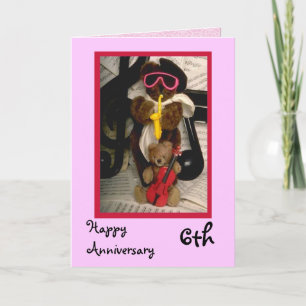 Happy 6th Anniversary, Customizable Card