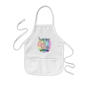 Happy 6th Birthday (king) Kids Apron