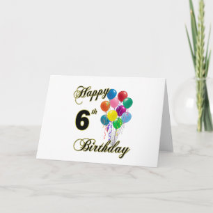Happy 6th Birthday Post Cards and Birthday Cards