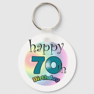 Happy 70th Birthday Keychain