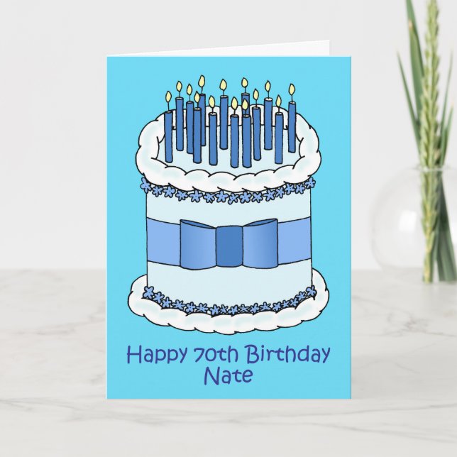 Happy 70th Birthday Nate Card (Front)