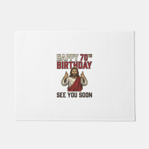 Happy 70th Birthday See You Soon Vintage Shirt Doormat