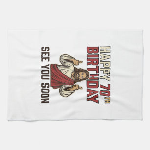 Happy 70th Birthday See You Soon Vintage Shirt Kitchen Towel