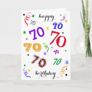 Happy 70th Birthday – Wowza! Folded Greeting Card