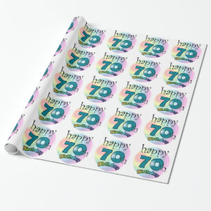 Happy 70th Birthday Wrapping Paper