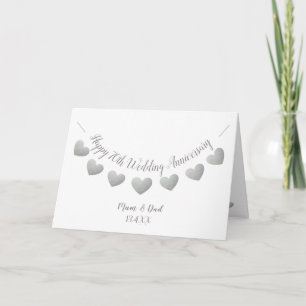 Happy 70th Wedding Anniversary Platinum Mum & Dad Card