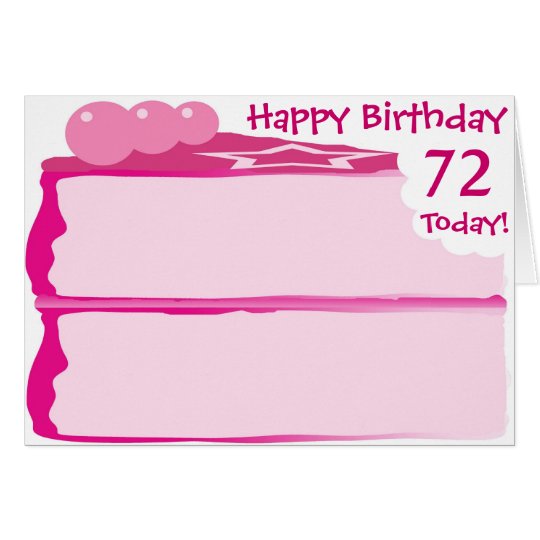 Happy 72nd Birthday Card