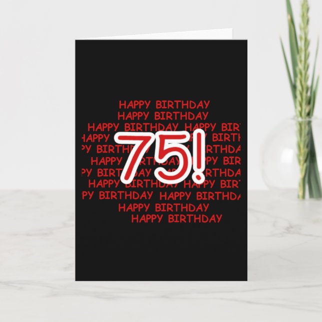 Happy 75th Birthday Card (Front)