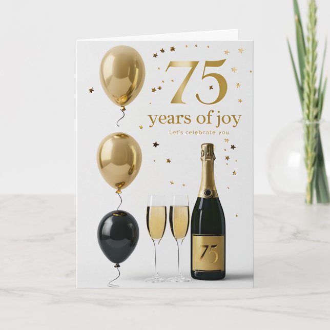 Happy 75th Birthday Card (Front)